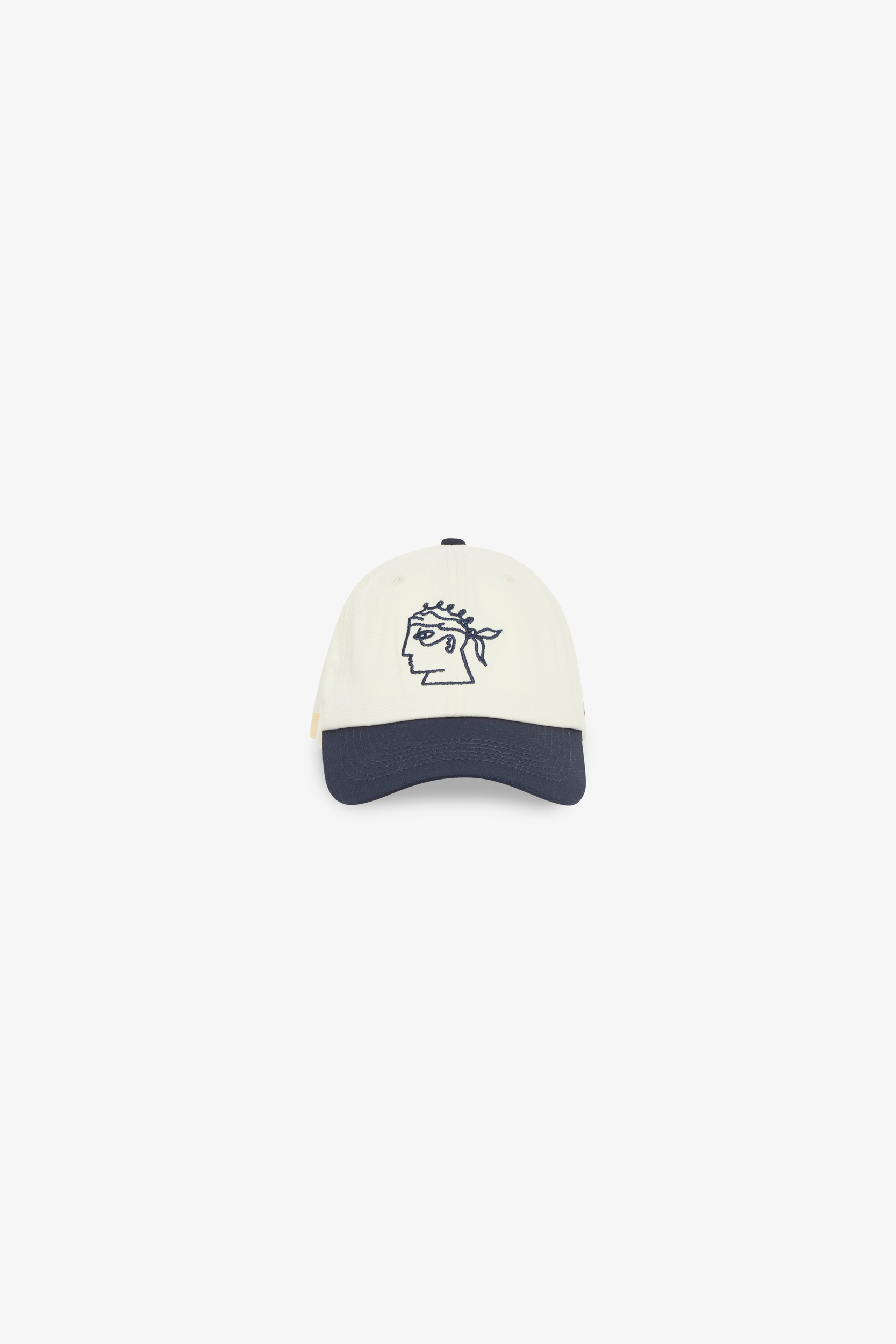 TAFA Marine Cap - Cream White Cotton with Navy Visor