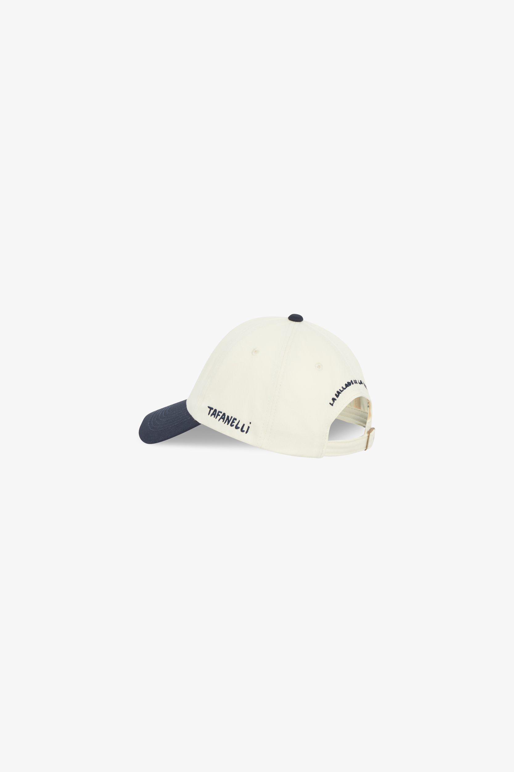 TAFANELLI La TAFA Marine Cap - Casquette 5 panneaux blanc crème navy — photo 3