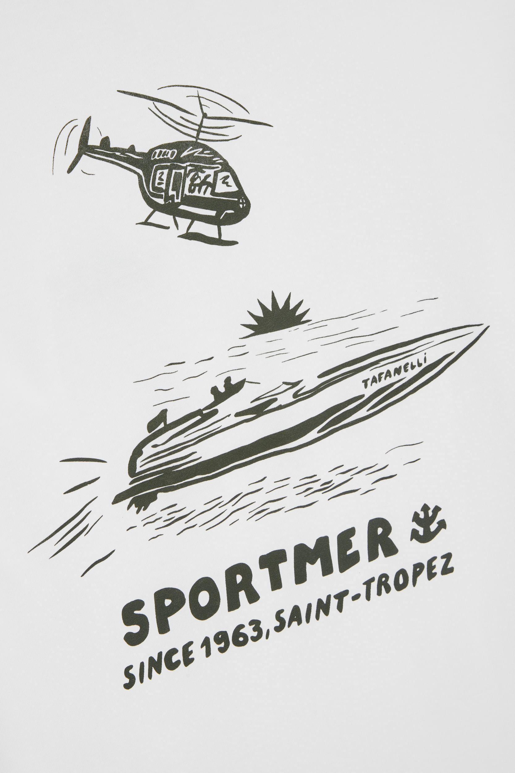 T-shirt Sportmer Tafanelli - X-SMALL / Blanc — X-SMALL m², Blanc, 280 GSM — photo 2